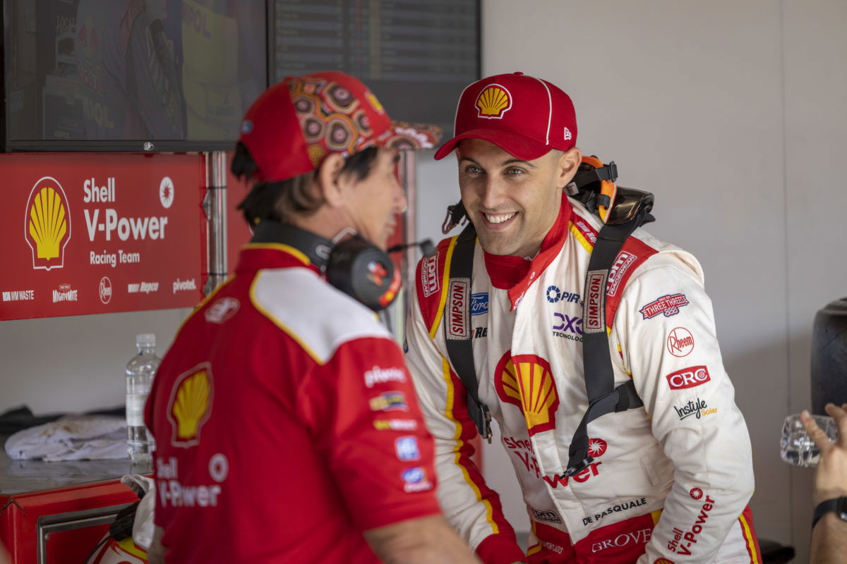 Anton De Pasquale with Race Engineer Ludo Lacroix. Image: Supplied