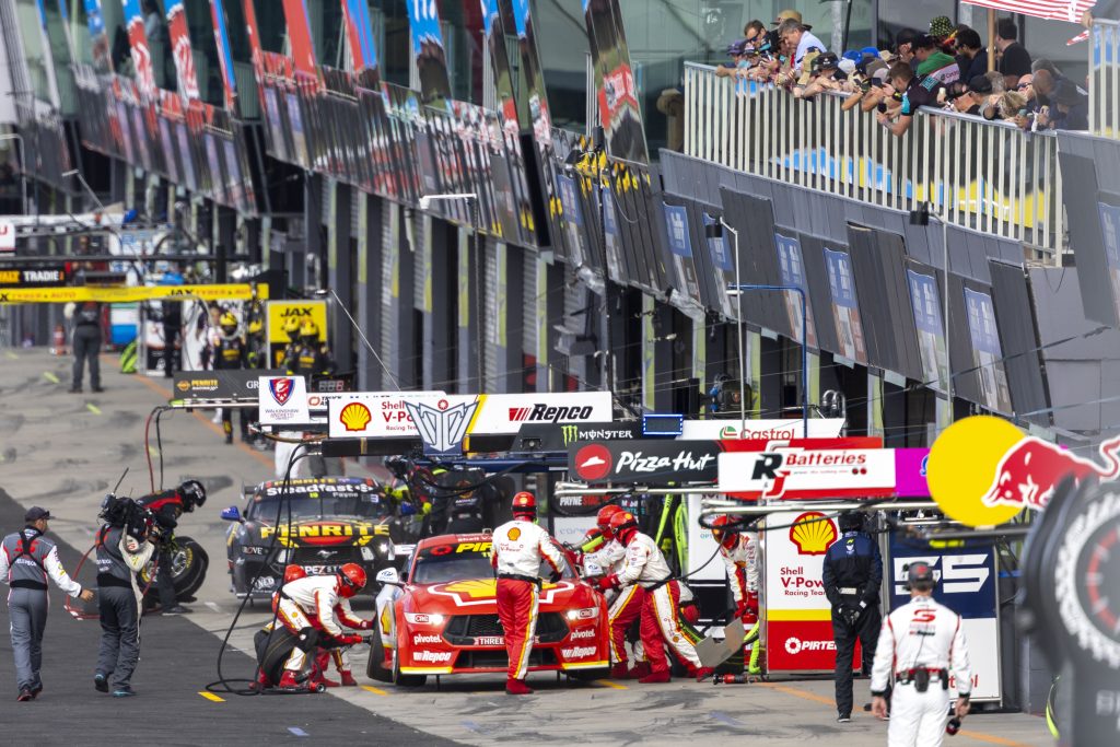 Pit stops at the Bathurst 500. Image: Supplied