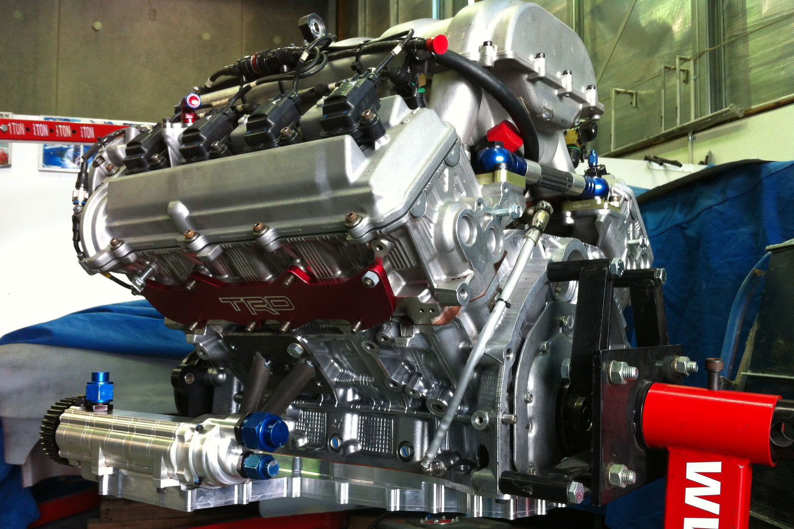 The TRD engine used to power the A Mitchell Race Xtreme-built Toyota Camry TLX.