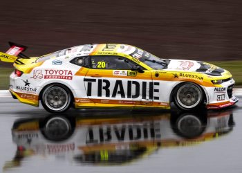 David Reynolds in the #20 Tradie Beer Chevrolet Camaro ZL1. Image: Mark Horsburgh