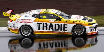 David Reynolds in the #20 Tradie Beer Chevrolet Camaro ZL1. Image: Mark Horsburgh