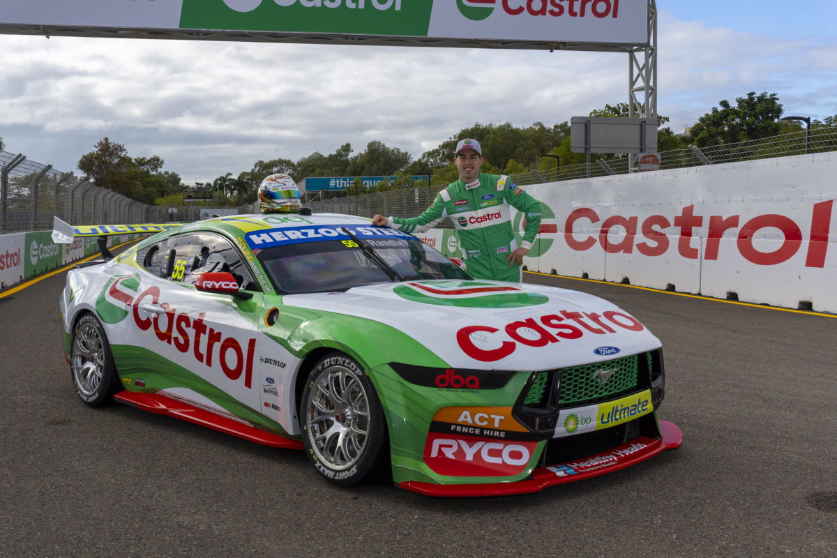 Thomas Randle with his new-look Castrol Mustang