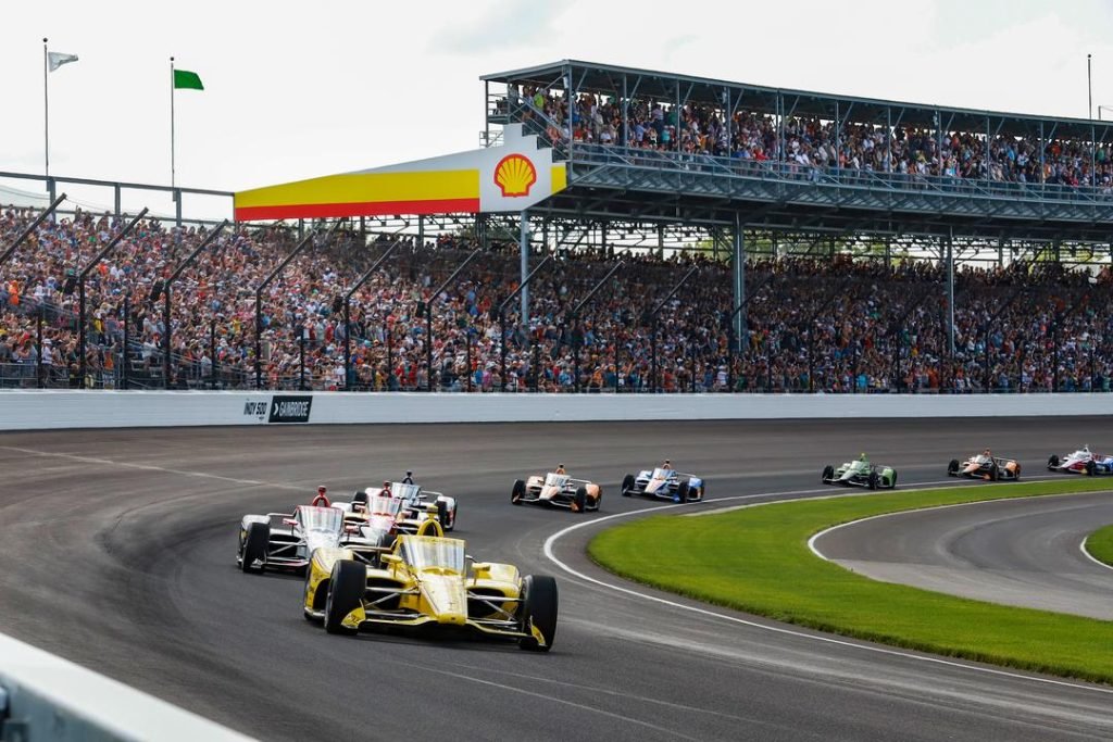Race start in the 108th Running of the Indianapolis 500. Image: Penske Entertainment/Aaron Skillman