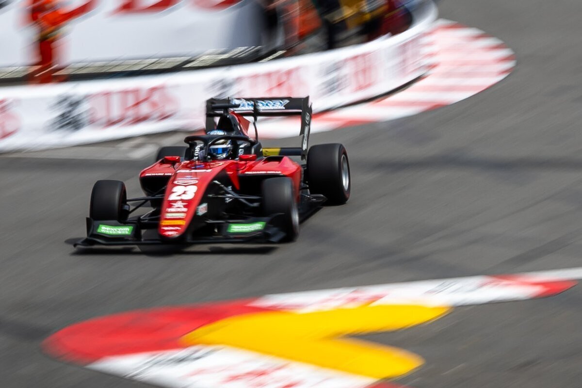 Christian Mansell has finished second in the Formlua 3 Feature race in Monaco behind pole sitter Gabriele Mini. Image: XPB Images