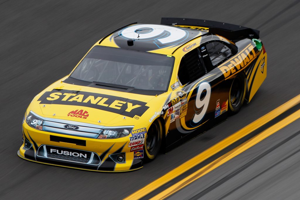 Marcos Ambrose drives a Richard Petty Motorsports Ford in the NASCAR Cup Series in 2012. Image: Chris Graythen/Getty Images