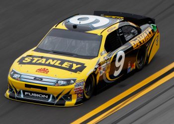 Marcos Ambrose drives a Richard Petty Motorsports Ford in the NASCAR Cup Series in 2012. Image: Chris Graythen/Getty Images