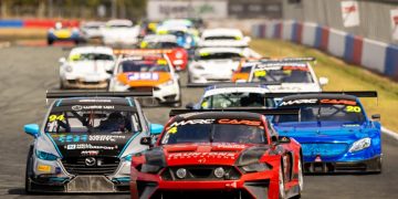 As part of a five-round calender in 2024, MARC Cars Australia will again race at Queensland Raceway. Image: Supplied