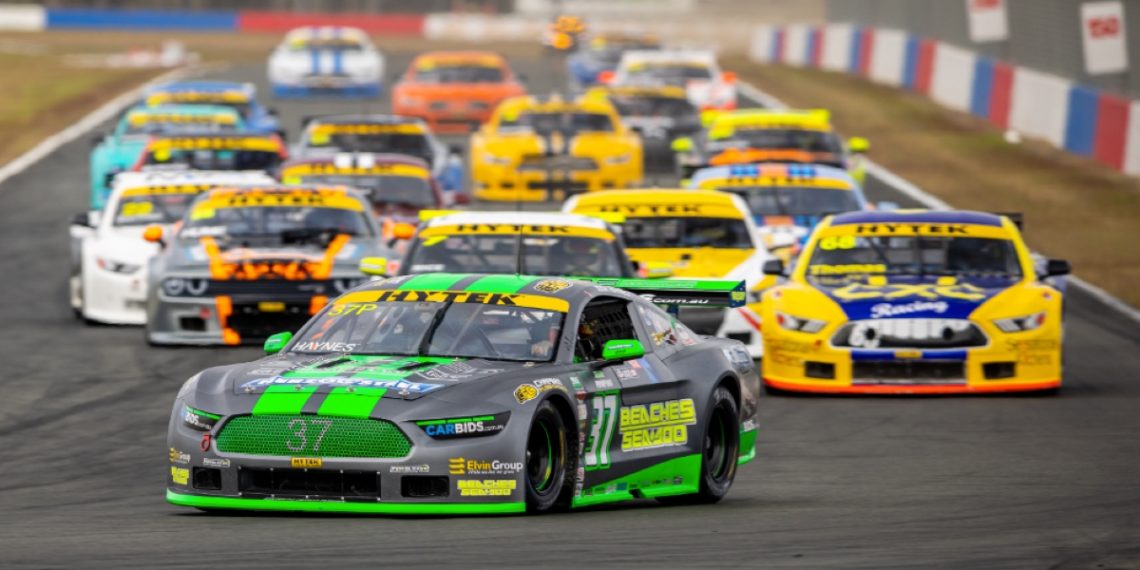 There was a big turnout of TA2 Muscle Cars at Queensland Raceway in 2023, and this weekend there will be again. Image: Supplied