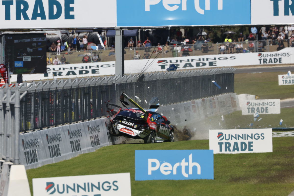 Supercars Race 11 red flagged due to big Pye crash