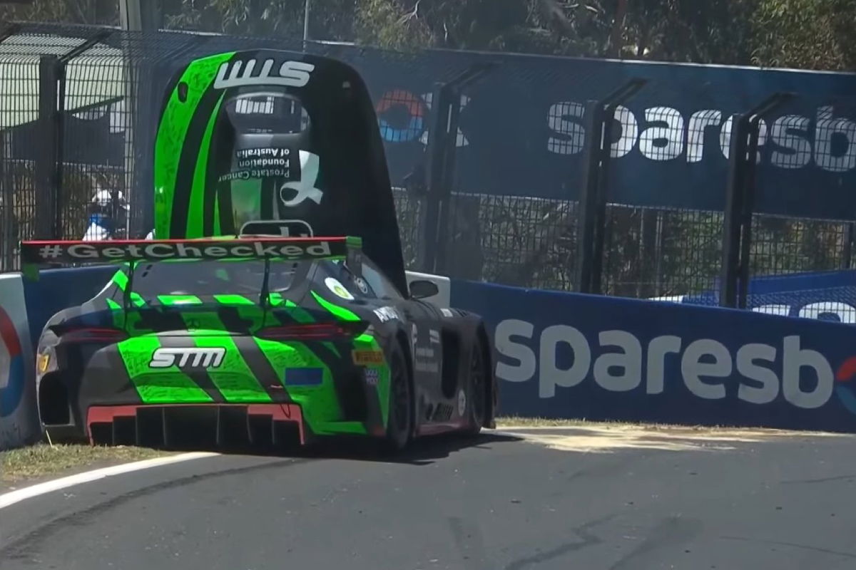 Lowndes out of Bathurst 12 Hour