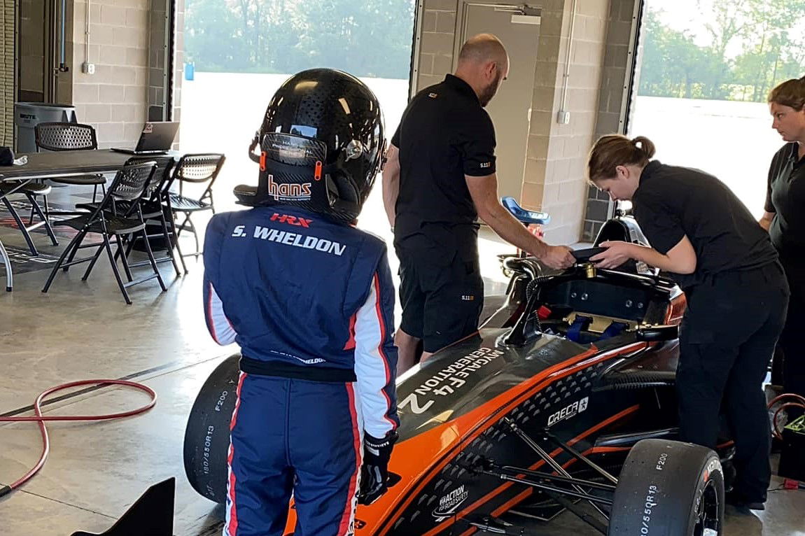 Dan Wheldon’s son drives open-wheeler for first time