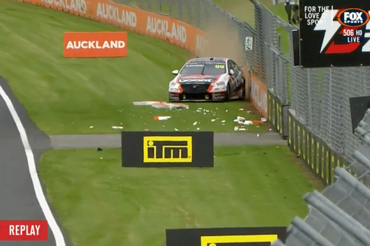 Kostecki ‘bloody spewing’ over Practice 2 run-in with wall