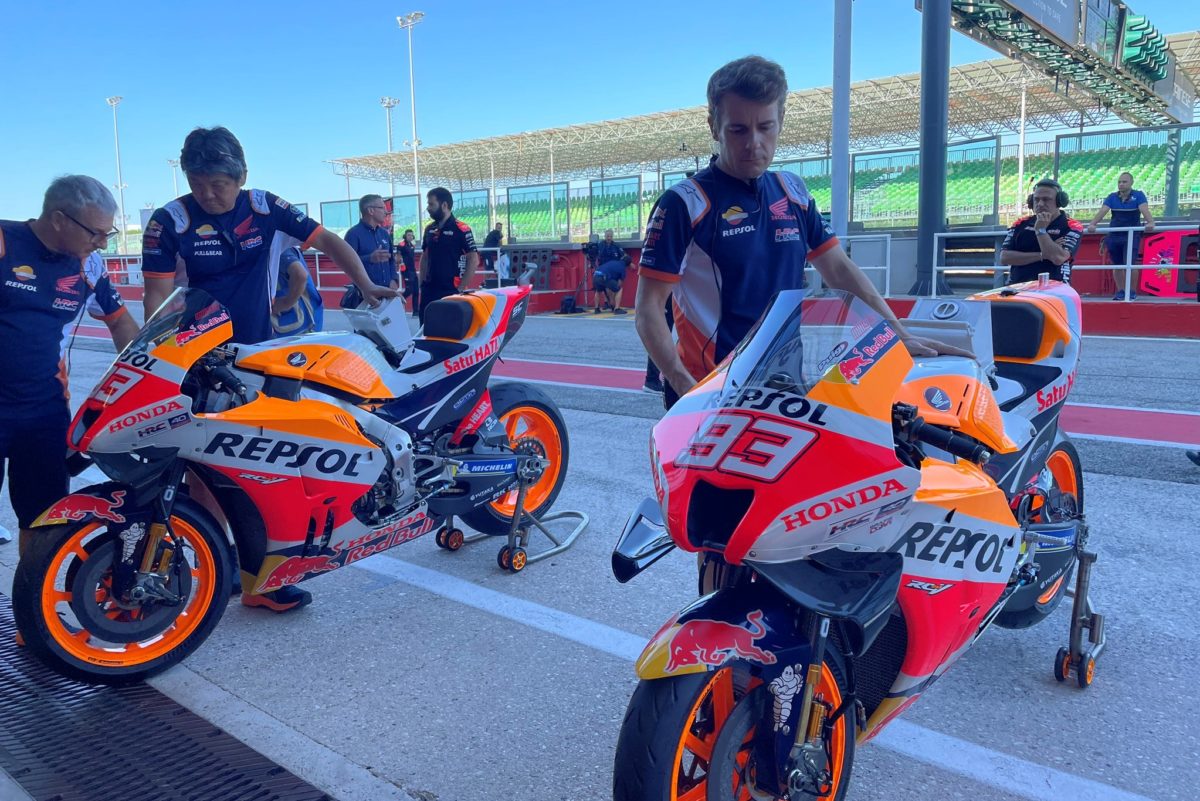 Marquez rides Honda MotoGP bike again