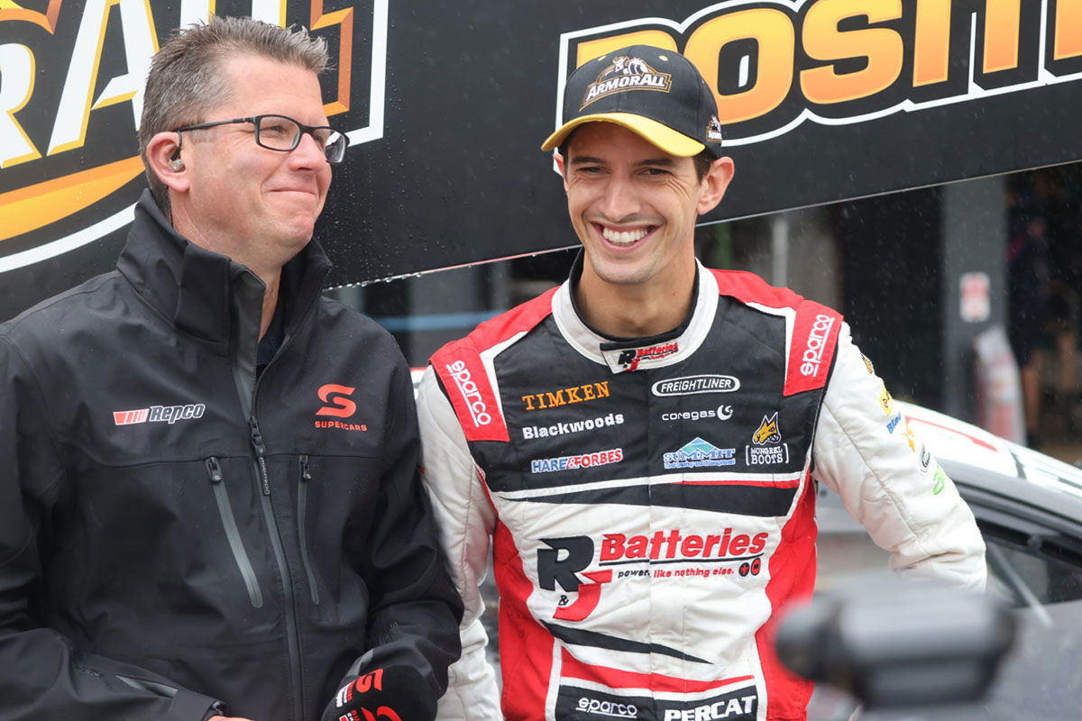 Percat claims pole for Supercars Race 30 in wet shootout