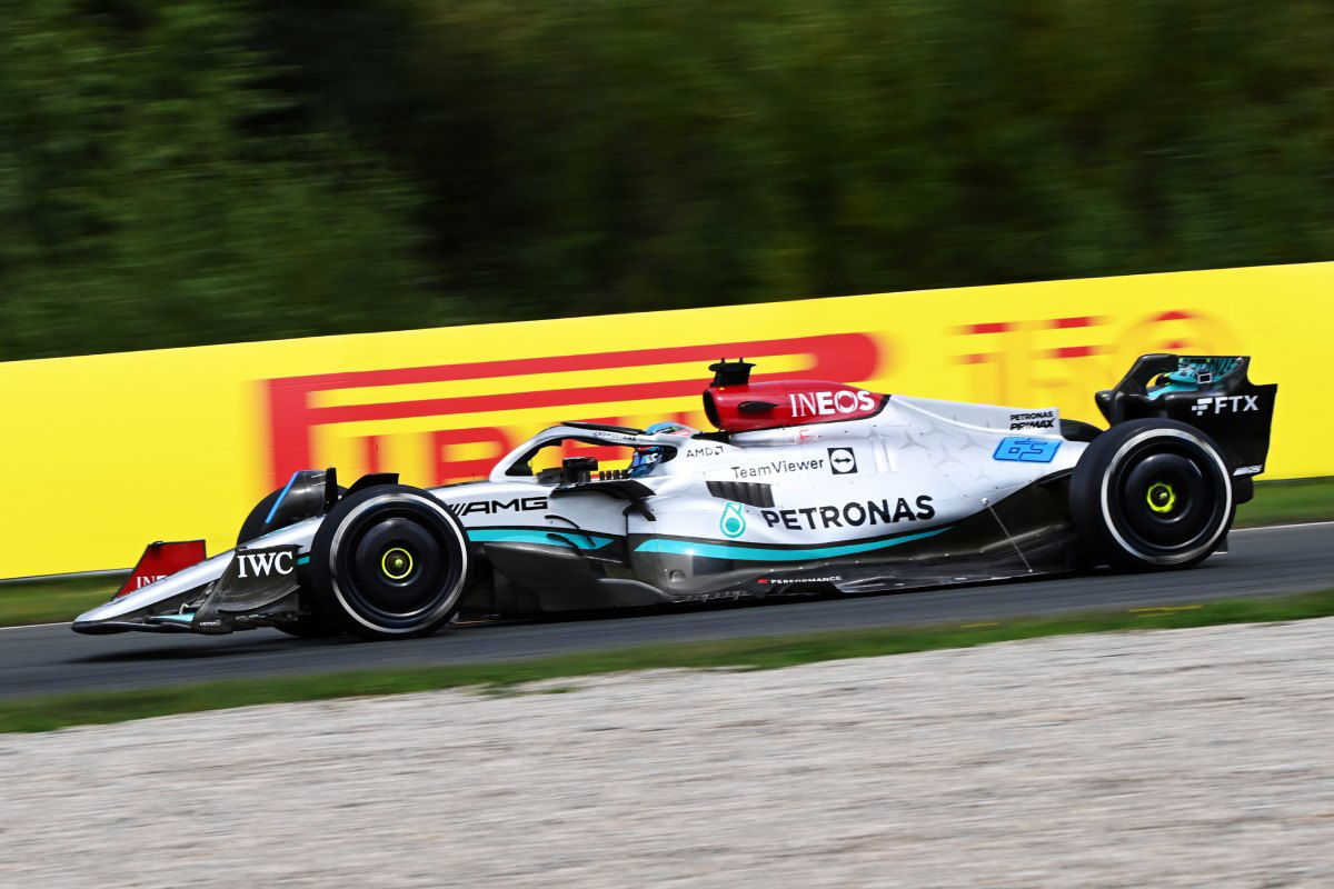 Russell fastest in FP1 as Verstappen strikes trouble