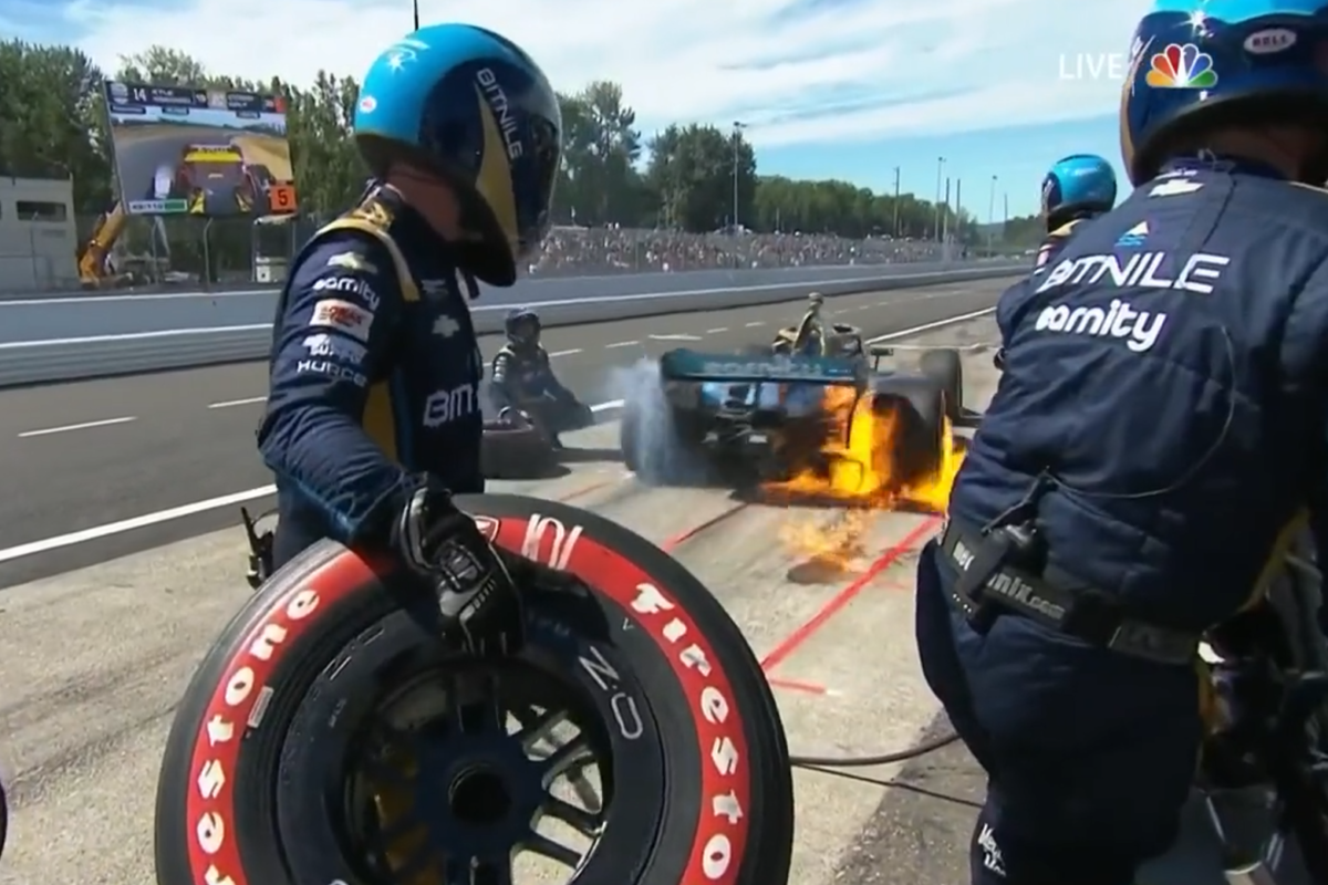 Daly laughs off being burnt by fire in Portland IndyCar race