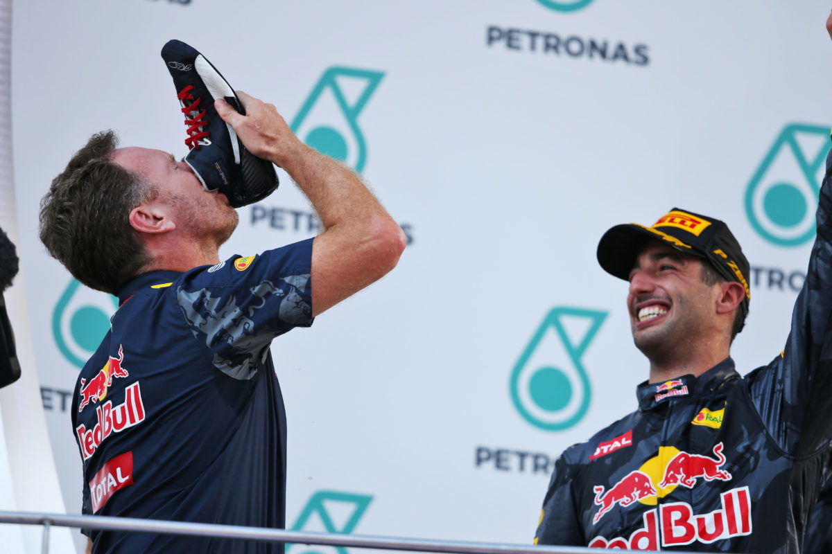 Horner reveals cost of latest Ricciardo shoey