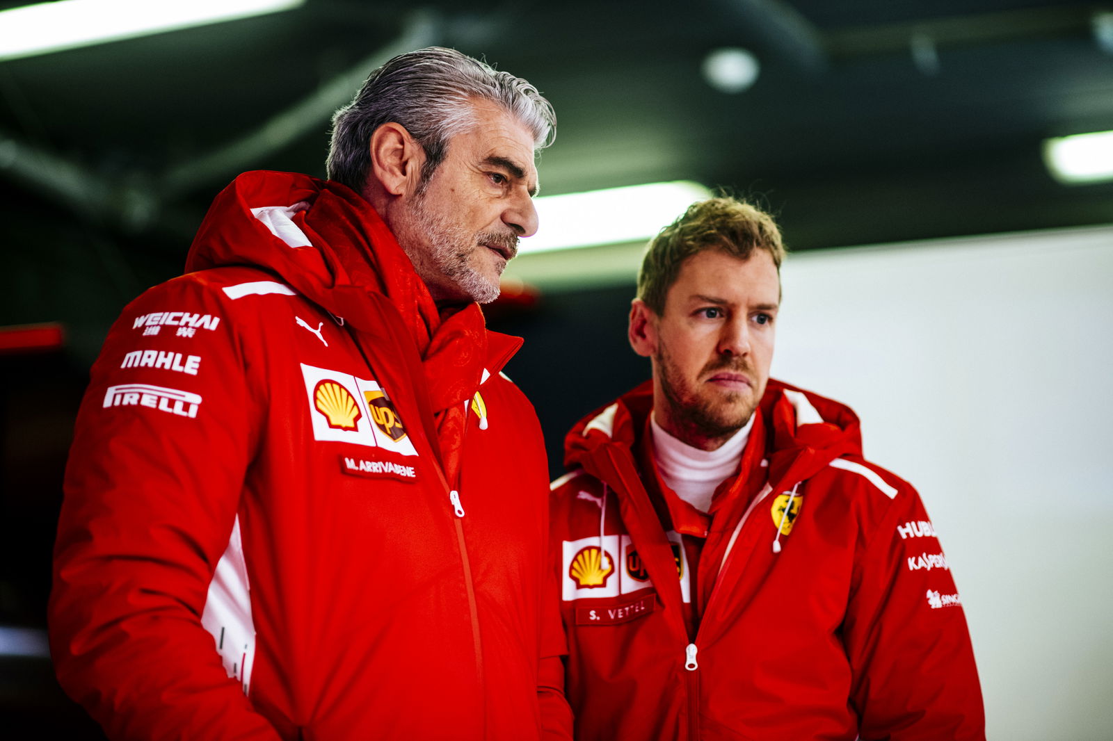 Maurizio Arrivabene with Sebastian Vettel