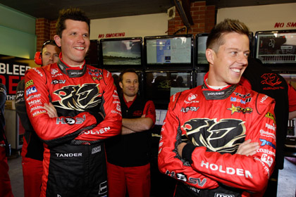 Holden Racing Team drivers Garth Tander and James Courtney