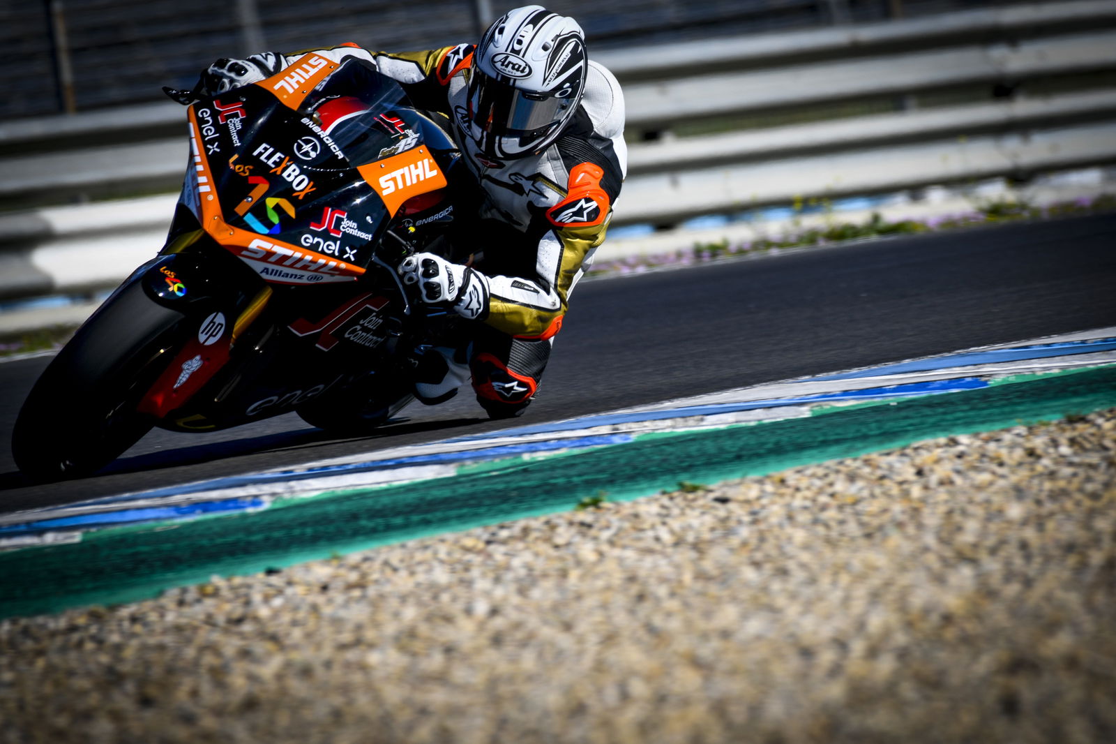 Sete Gibernau on the first day of testing