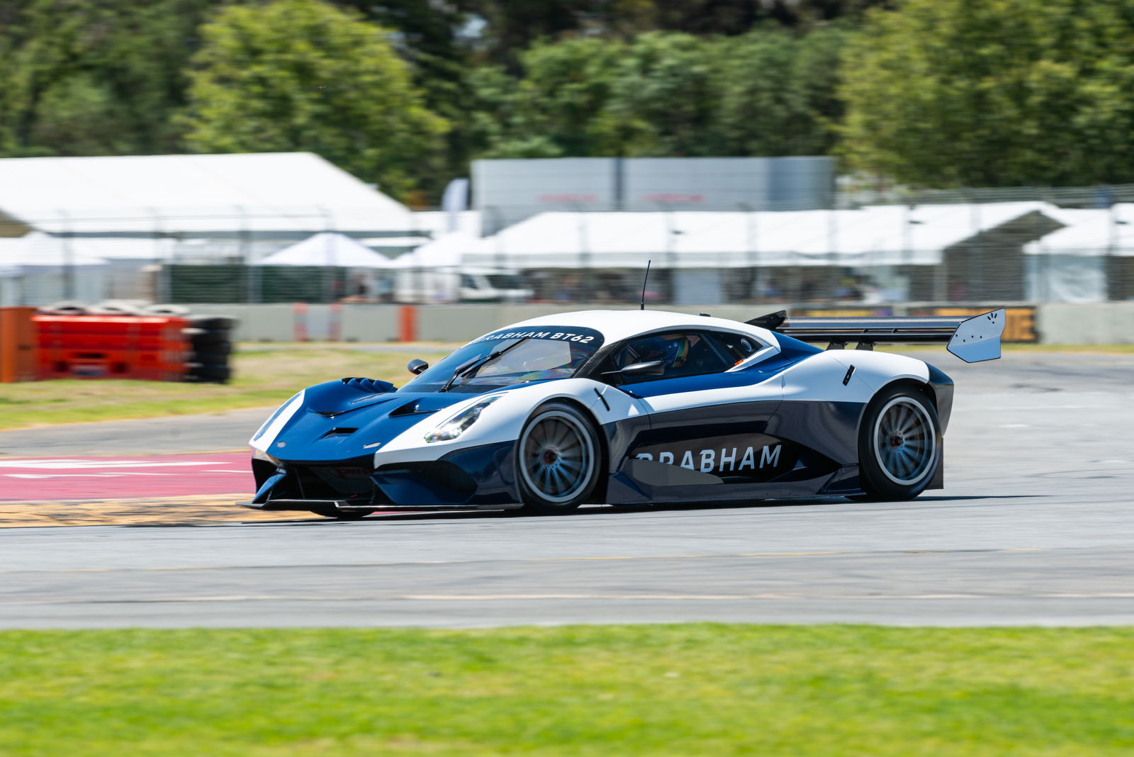 The Brabham Automotive BT62 will be on-track in the Adelaide parklands next month pic: Brabham Automotive