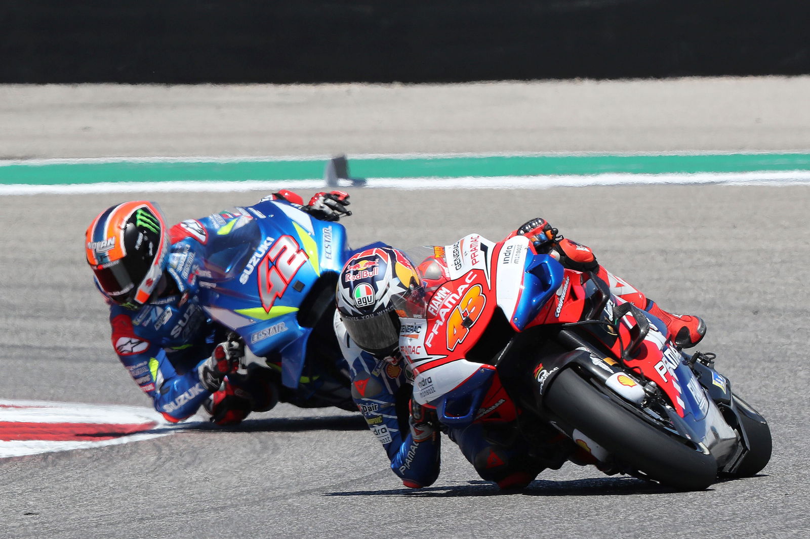 Jack Miller and eventual race winner Alex Rins