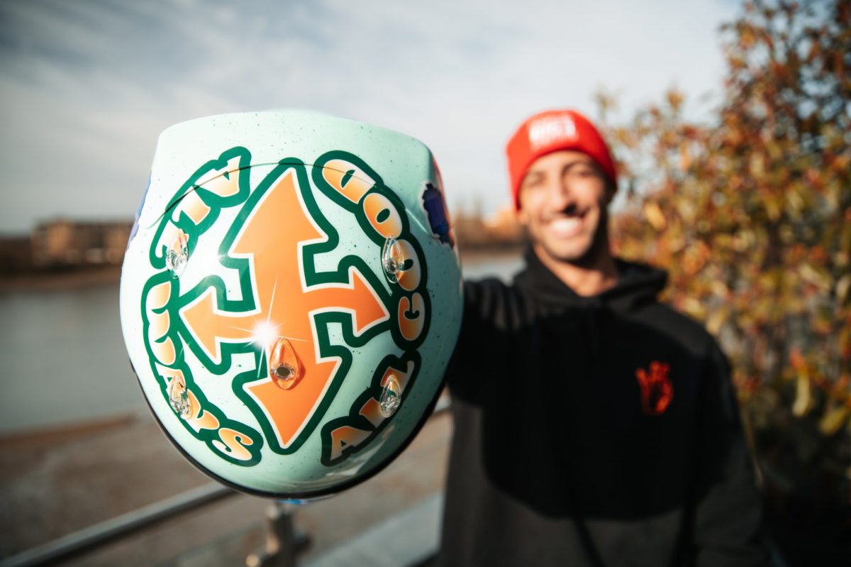 Ricciardo shows off 2021 helmet design