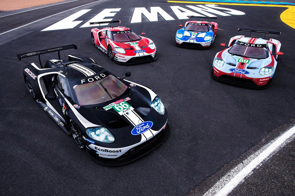 The retro liveries Ford GTs