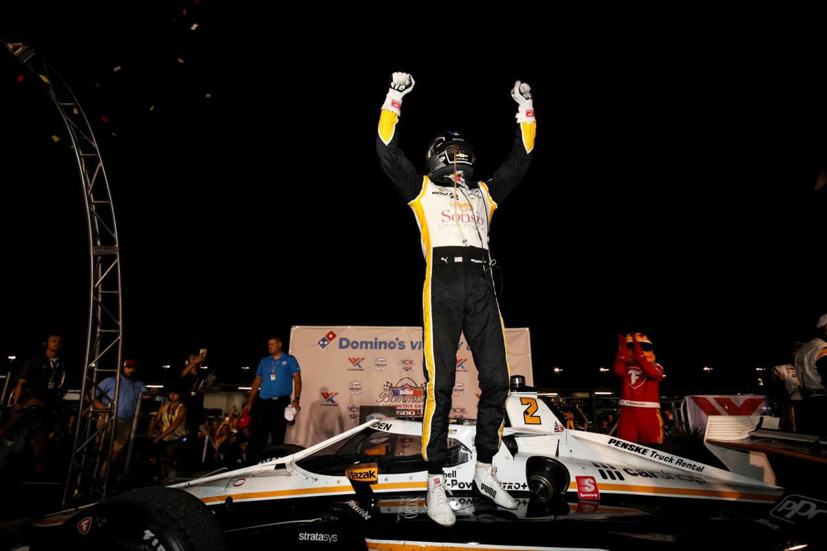 Newgarden wins chaotic IndyCar oval race, McLaughlin fourth