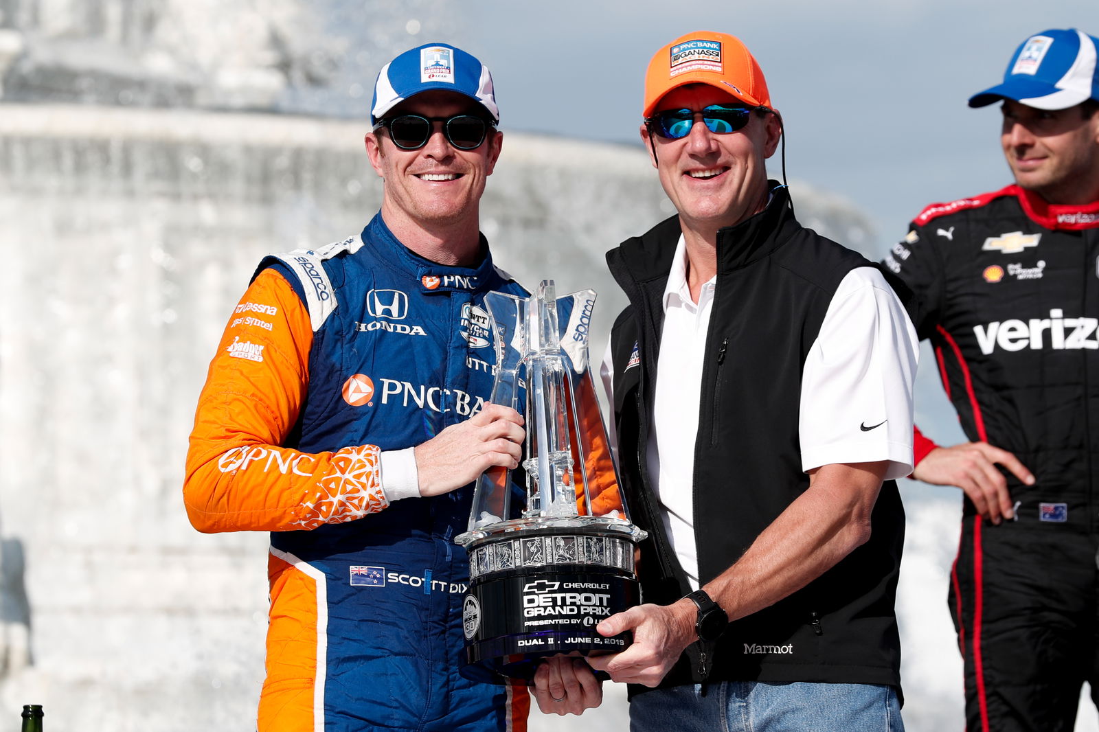 Scott Dixon after winning the second race of the Dual In Detroit