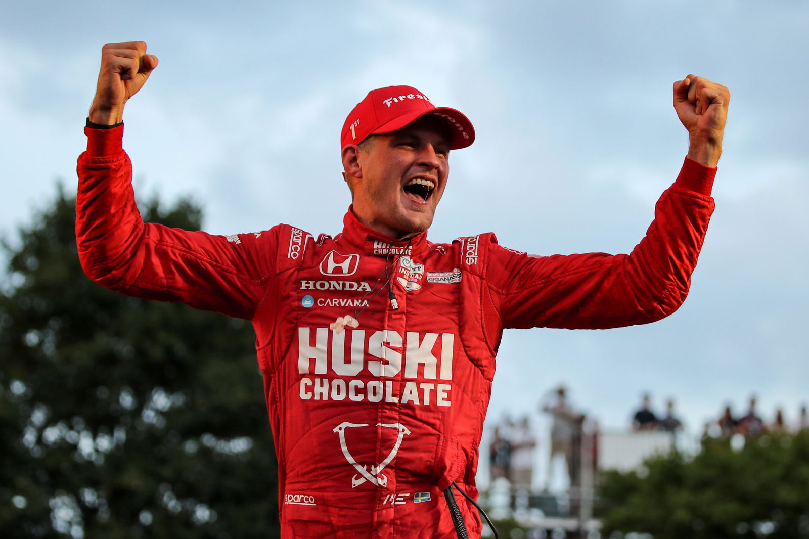 Airborne Ericsson wins wild first Nashville race