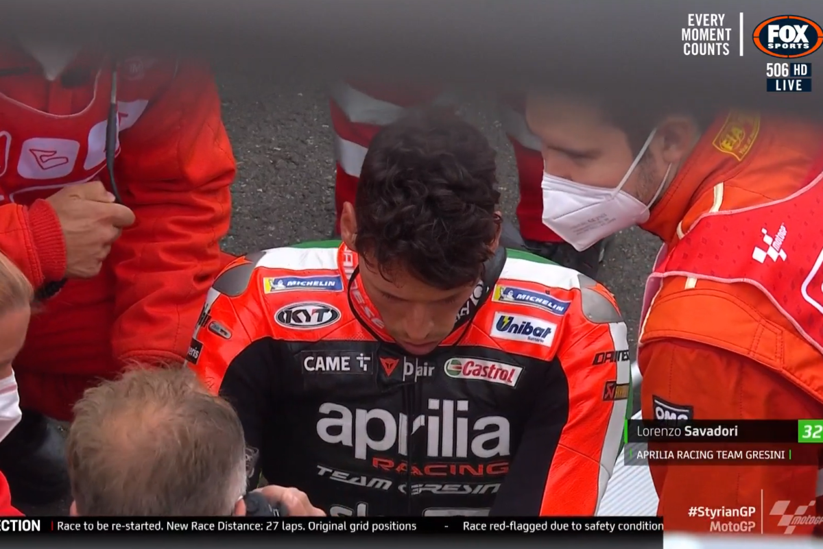 Broken ankle bone for Savadori after Styria MotoGP crash