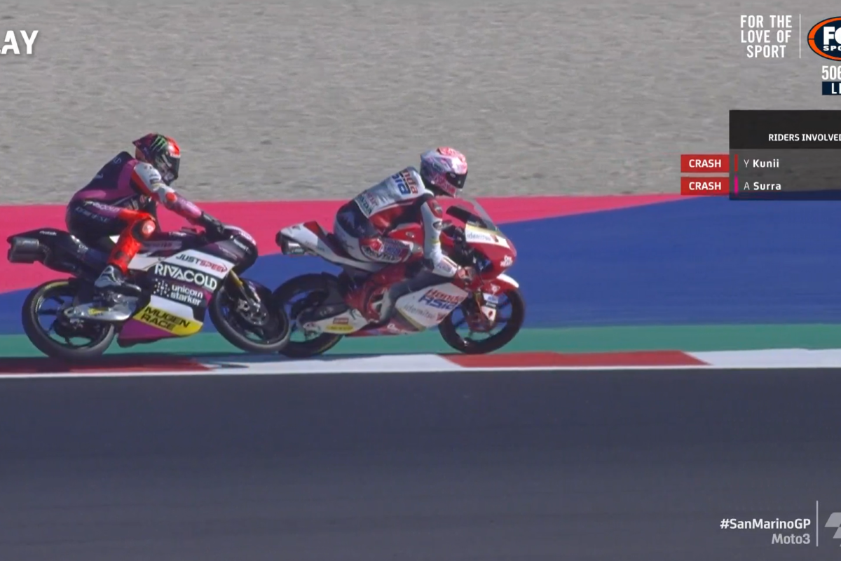 Moto3 rider disqualified over wild practice crash