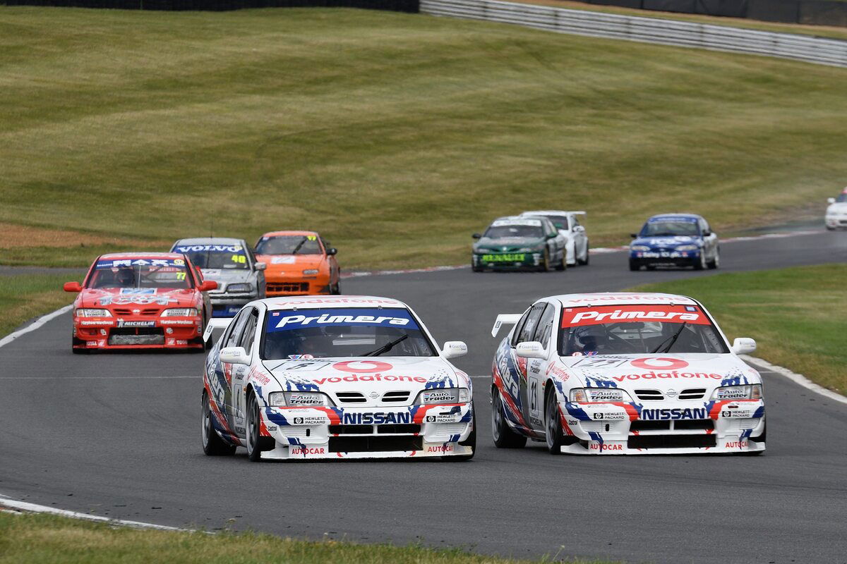 Super Touring Power 2023
Brands Hatch
L/R, Richard Wheeler & Anthony Reid battle for position, in their Nissan Primera's.
Picture by: Simon Hildrew
www.simonhildrew.com