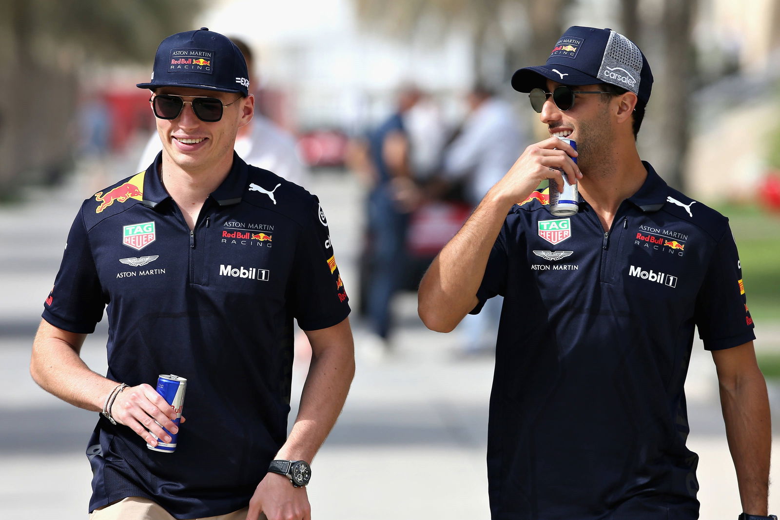 Max Verstappen and Daniel Ricciardo as team-mates last year