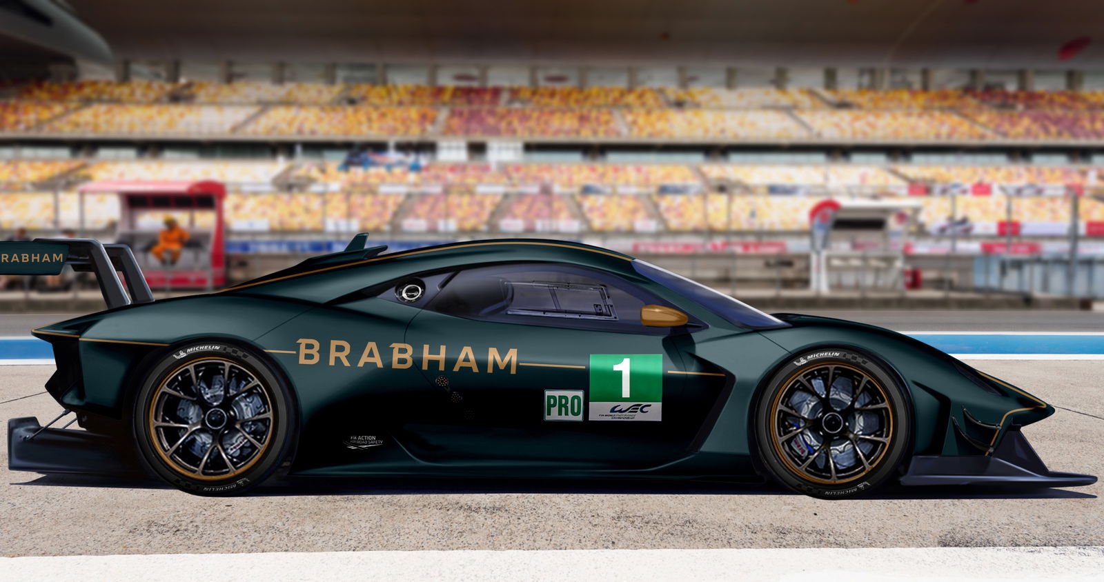 A render of the BT62 race car