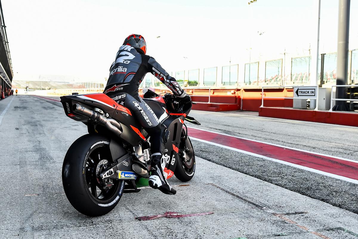 ‘Very positive’ first day with Aprilia for Viñales