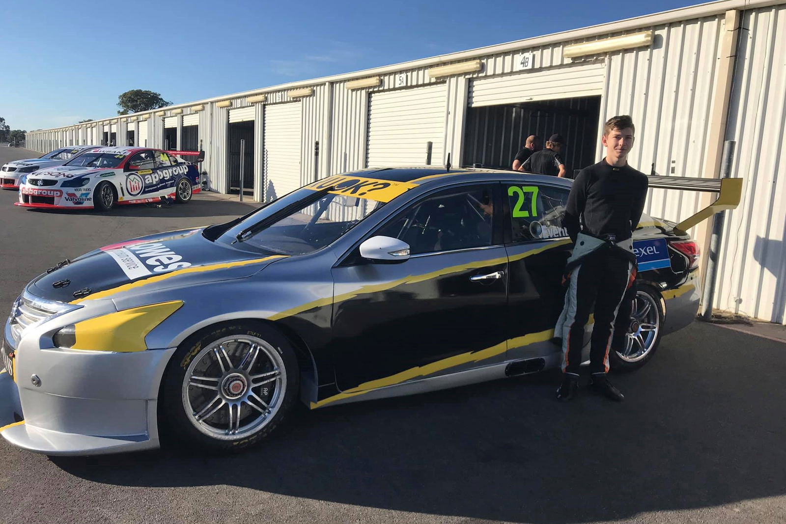 Tyler Everingham with his new Nissan Altima ride out of MW Motorsport pic: Tyler Everingham Facebook