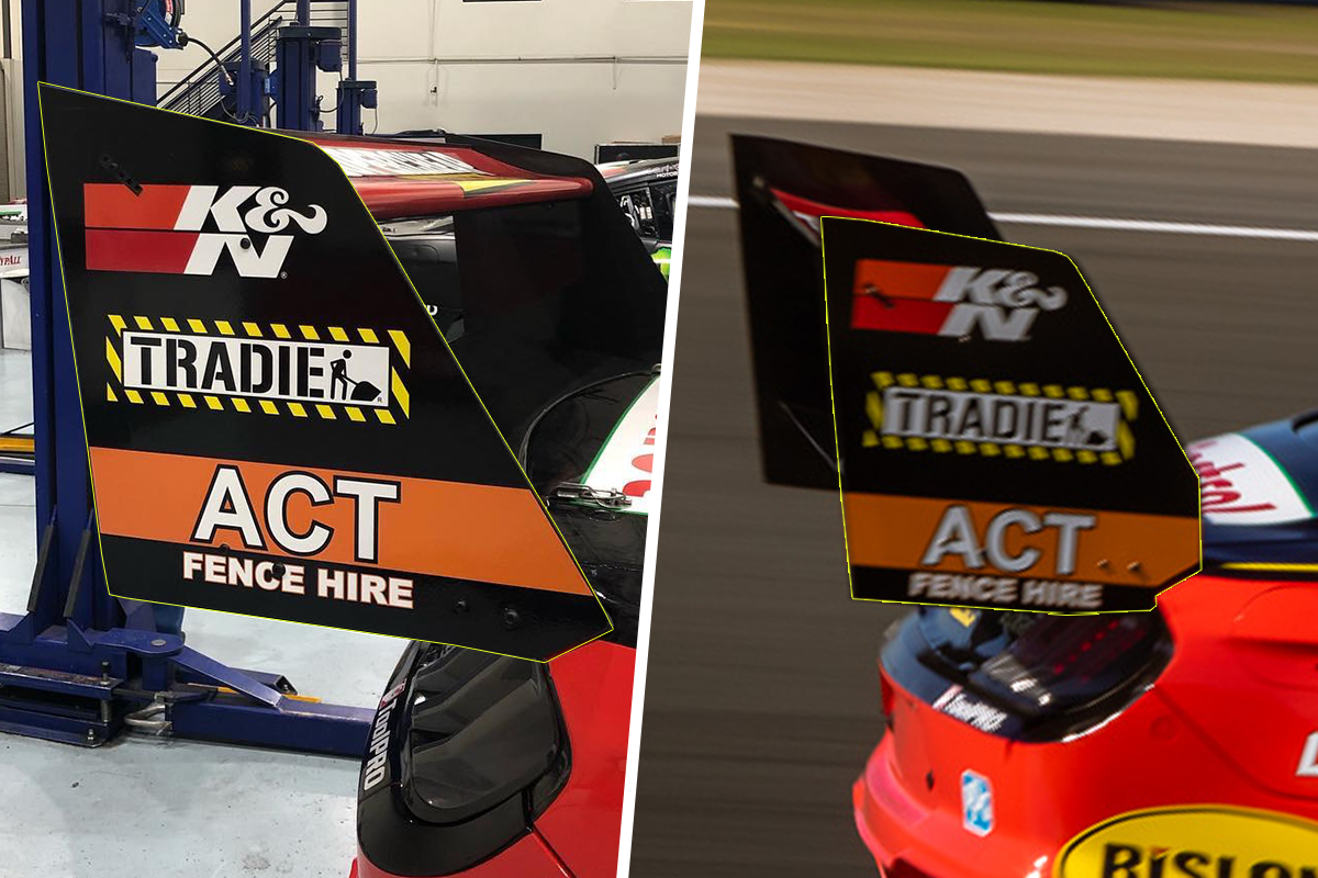 New Mustang rear wing endplate comparison