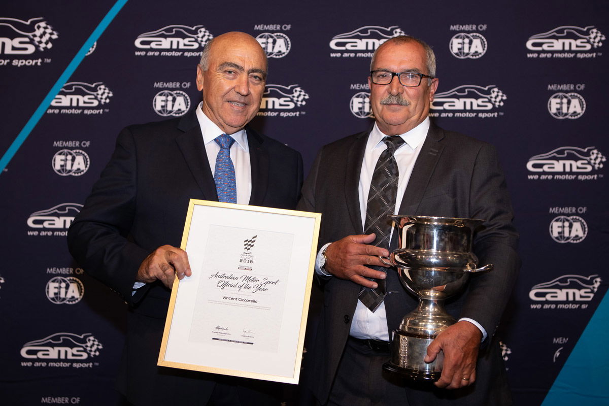 Vincent Ciccarello (right) with CAMS president Andrew Papadopoulos