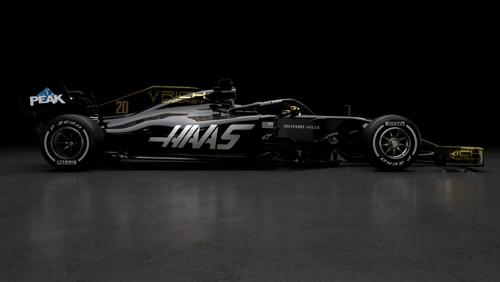 The new Haas VF-19 in its Rich Energy livery|||