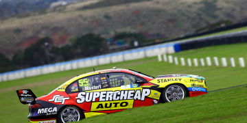 Chaz Mostert won at Phillip Island in the Supercheap Auto Racing Falcon in 2017