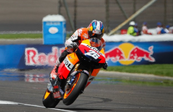 Dani Pedrosa on top in practice at Indianapolis