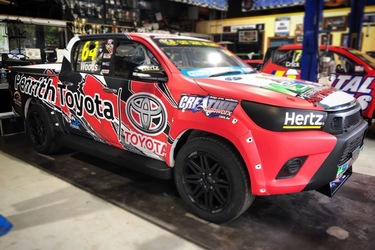 The inaugural SuperUtes race pic: Ross Gibb|The Ranger Racing Ford Ranger pic: Ranger Racing Facebook|Ben Walsh's Toyota Hilux|Cameron Crick with his Sieders Racing Team Mitsubishi Triton pic: Cameron Crick Racing Facebook|The Western Sydney Motorsport Toyota Hilux