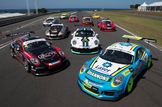 V8 stars lend hand at pre-season Porsche test