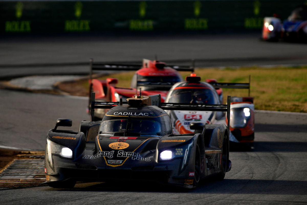 The race winning #5 Mustang Sampling Racing Cadillac DPi