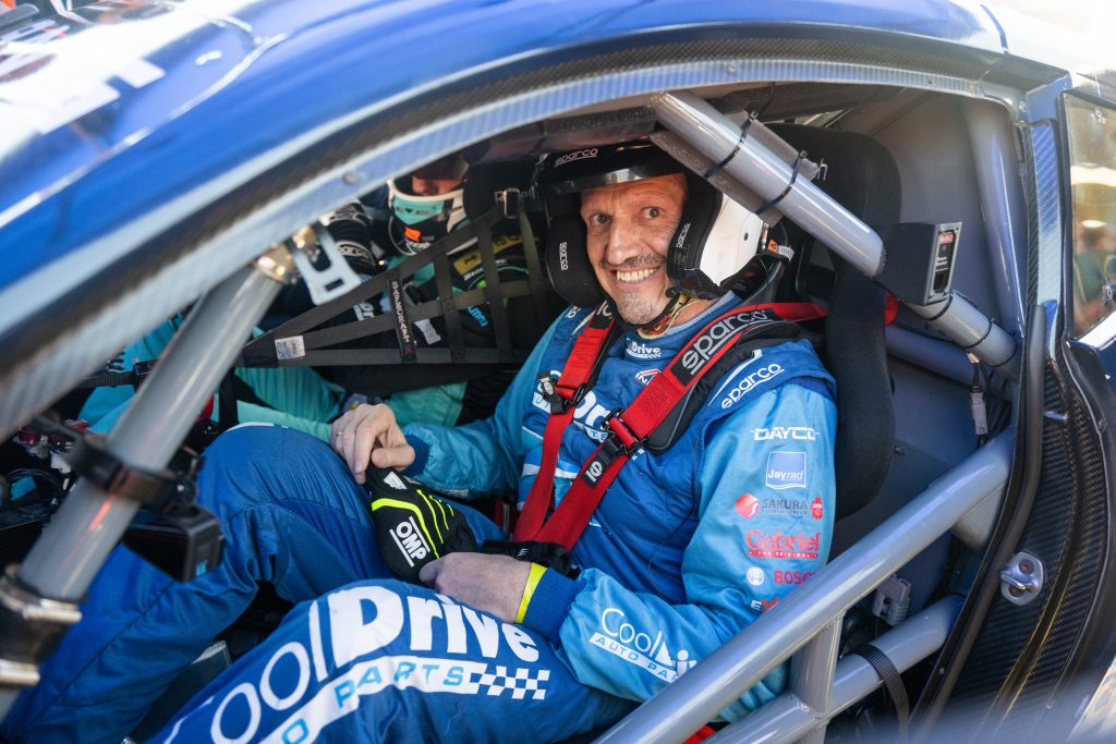 Guenther Steiner was given a ride in a Gen3 Ford Mustang Supercar by James Courtney. Image: Adelaide Motorsport Festival