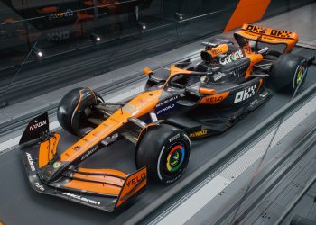 A first look at the 2024 McLaren F1 livery. Image: McLaren Racing