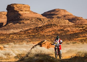 46 BRANCH Ross (bwa), Hero Motorsports Team Rally, Hero, Motul, Moto, FIM W2RC, action during the Stage 1 of the Dakar 2024 on January 6, 2024 between Al-Ula and Al Henakiyah, Saudi Arabia - Photo Frédéric Le Floc'h / DPPI