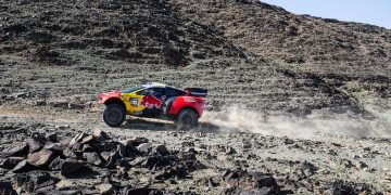 203 LOEB Sébastien (fra), LURQUIN Fabian (bel), Bahrain Raid Xtreme, Prodrive Hunter, FIA Ultimate, action during the Stage 3 of the Dakar 2024 on January 8, 2024 between Al Duwadimi and Al Salamiya, Saudi Arabia